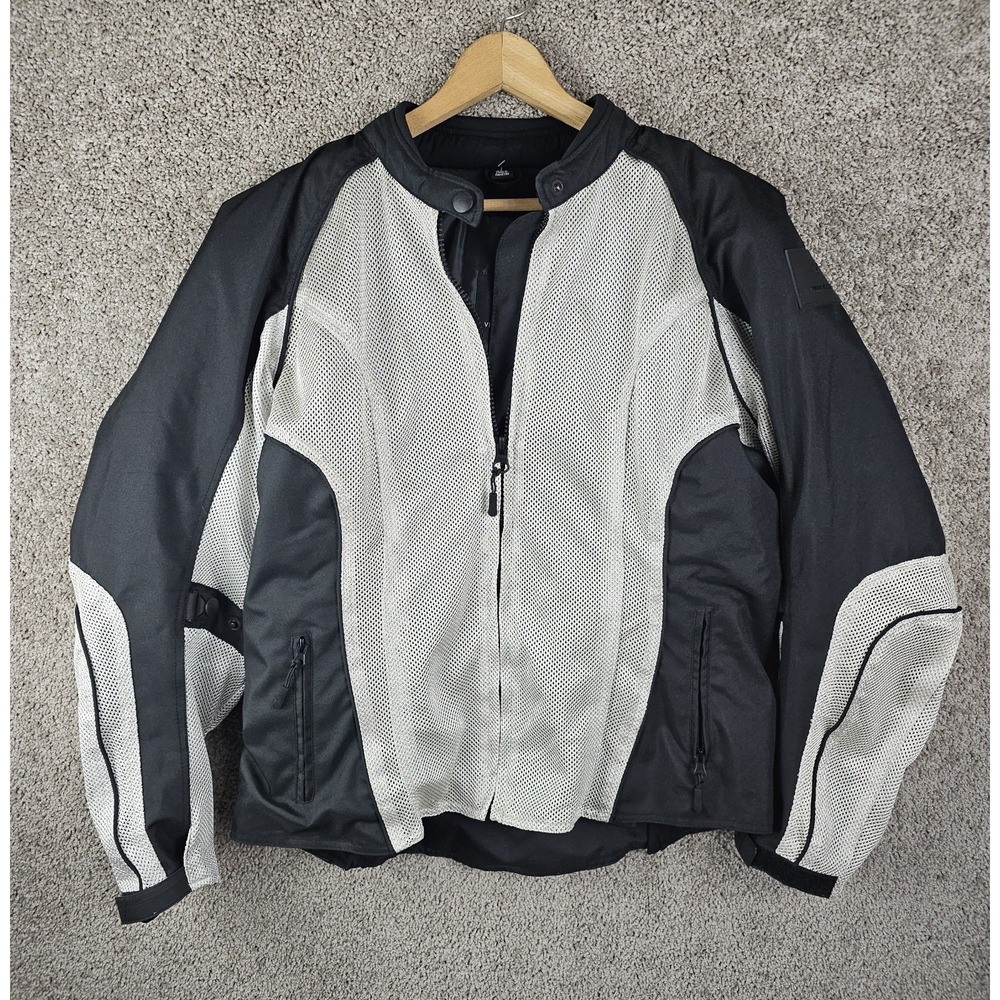 Men's Black and White Mesh Bomber Jacket by
